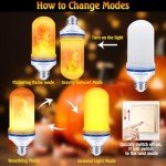 LED Flame Light Bulbs - 4 Modes, 2 Pack
