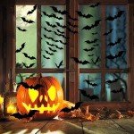 Spooky 3D Bat Wall Decor - 140PCS Halloween Set