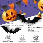 Spooky 3D Bat Wall Decor - 140PCS Halloween Set