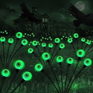 Scary Solar Eyeball Lights for Halloween Decor