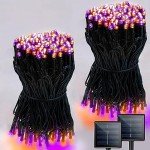 Vibrant 85FT Solar Halloween String Lights - 2-Pack