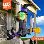 4 Ft Inflatable Witch Halloween Yard Decoration