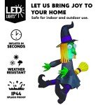 4 Ft Inflatable Witch Halloween Yard Decoration