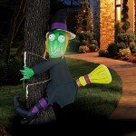 4 Ft Inflatable Witch Halloween Yard Decoration