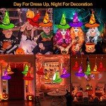 Glowing Witch Hat String Lights - 8 Pcs