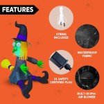 4 Ft Inflatable Witch Halloween Yard Decoration