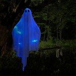 Spooky LED Hanging Ghost Decoration for Halloween