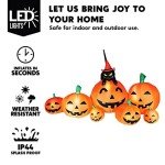 7 FT Halloween Inflatable Pumpkins with Witch's Cat