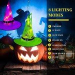 Glowing Witch Hat String Lights - 8 Pcs