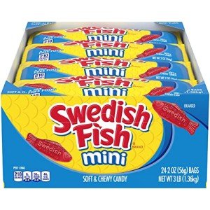 Mini Swedish Fish Halloween Candy - 24 Bags