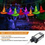 Glowing Witch Hat String Lights - 8 Pcs