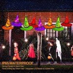 Glowing Witch Hat String Lights - 8 Pcs