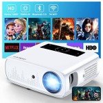 GROVIEW Halloween 1080P Projector with 300'' Screen