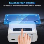 GROVIEW Halloween 1080P Projector with 300'' Screen