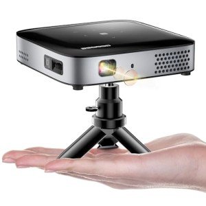 GooDee Mini 4K Halloween Movie Projector & Tripod