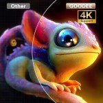 GooDee Mini 4K Halloween Movie Projector & Tripod