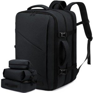 LOVEVOOK 40L Expandable Travel Backpack - Black