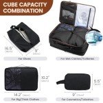 LOVEVOOK 40L Expandable Travel Backpack - Black