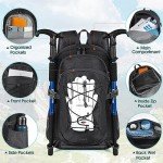 RAINSMORE Sac à Dos Randonnée 40L Ultra Léger Pliable Sac à Dos Voyage Homme Femme Imperméable Sac à Dos Trekking Grande Capacité pour Alpinisme Escalade Sport Camping Noir