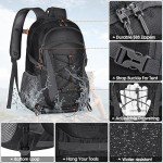 RAINSMORE Sac à Dos Randonnée 40L Ultra Léger Pliable Sac à Dos Voyage Homme Femme Imperméable Sac à Dos Trekking Grande Capacité pour Alpinisme Escalade Sport Camping Noir