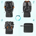 RAINSMORE Sac à Dos Randonnée 40L Ultra Léger Pliable Sac à Dos Voyage Homme Femme Imperméable Sac à Dos Trekking Grande Capacité pour Alpinisme Escalade Sport Camping Noir