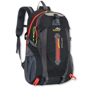 Sac à Dos Étanche 30L pour Trekking Noir