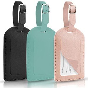 Hengxinc 3 Pvc Luggage Tags in 2 Colors
