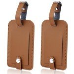 Flintronic Leather Luggage Tags - 2 Pack
