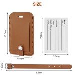 Flintronic Leather Luggage Tags - 2 Pack