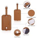 Flintronic Leather Luggage Tags - 2 Pack