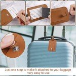Flintronic Leather Luggage Tags - 2 Pack
