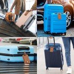 Flintronic Leather Luggage Tags - 2 Pack