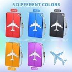 5-Pack Waterproof Luggage Tags with Steel Loops