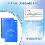 5-Pack Waterproof Luggage Tags with Steel Loops
