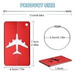5-Pack Waterproof Luggage Tags with Steel Loops