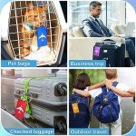 5-Pack Waterproof Luggage Tags with Steel Loops