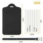 Flintronic 4-Piece Black Luggage Tag Set