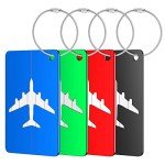Aluminium Travel Luggage Tags - Set of 4