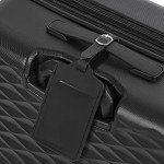 Flintronic 4-Piece Black Luggage Tag Set