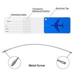 Aluminium Travel Luggage Tags - Set of 4