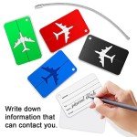 Aluminium Travel Luggage Tags - Set of 4