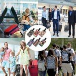 VEGCOO 6-Pack Waterproof Luggage Tags - Geometric Designs