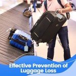 Set of 3 Adjustable PU Leather Luggage Tags