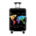Pinsheng Elastic Travel Luggage Cover, Black, XL 29-32
