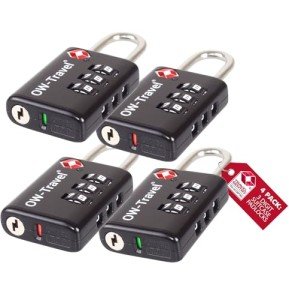 TSA Approved 3-Digit Luggage Locks - 4 Pack