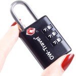 TSA Approved 3-Digit Luggage Locks - 4 Pack