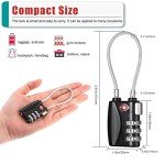 ZHEGE 3-Digit TSA Travel Lock - Black