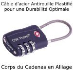TSA Approved Travel Cable Lock - 3 Digit Code