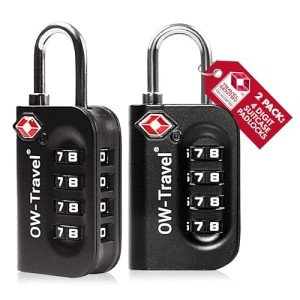 TSA Anti-Theft 4-Digit Luggage Lock - Black