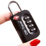 TSA Anti-Theft 4-Digit Luggage Lock - Black